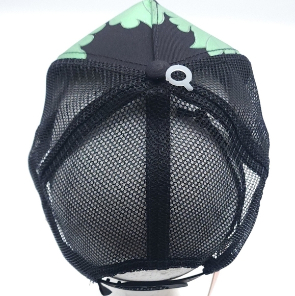 Von Dutch CITY OF ANGELS GREEN Flames Embroidered TRUCKER Hat Brand New - Picture 7 of 12